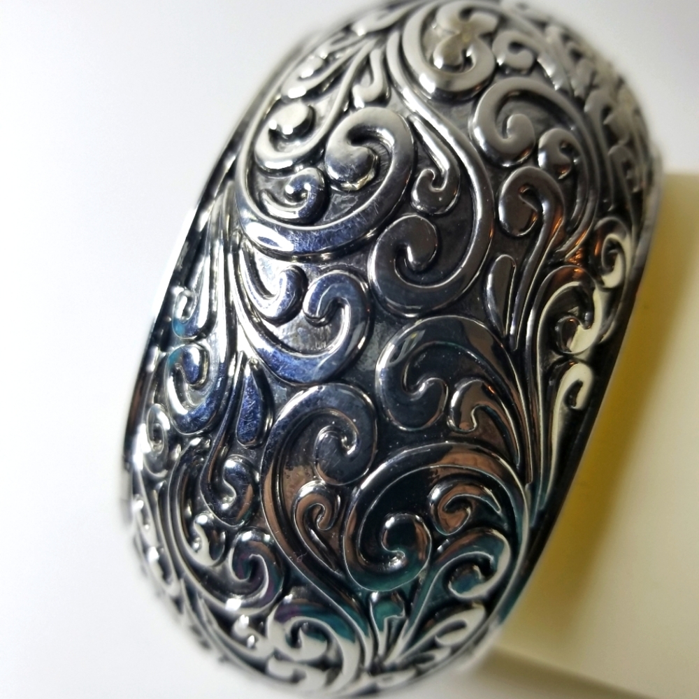 New Statement Piece Wrist Candy Silver Hinge Bracelet